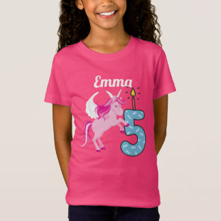 T-Shirt 5ème Chemise nommée de licorne personnalisée par