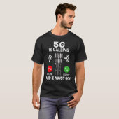 T-shirt 5g Appelle Et Je Dois Y Aller, Vaccination Pro (Devant entier)