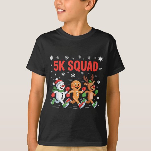 T-shirt 5k Squad Shirt Funny Christmas Running Team (Devant)