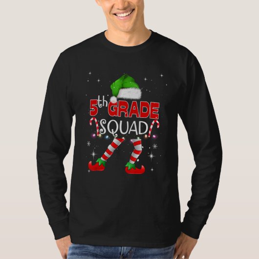 T-shirt 5th Grade Elf Squad Matching Teach Christmas Schoo (Devant)
