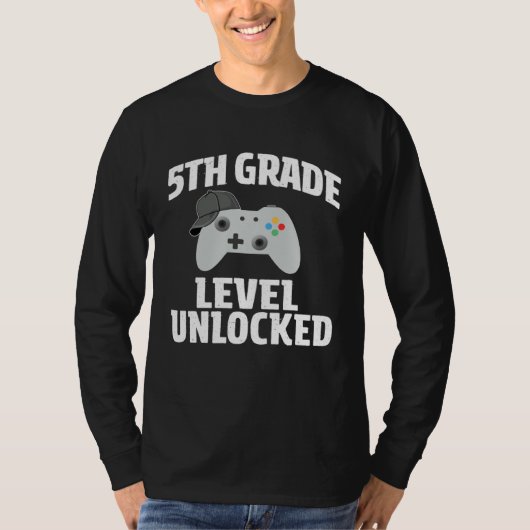 T-shirt 5th Grade Level Unlocked Video Gamer Back to Schoo (Devant)