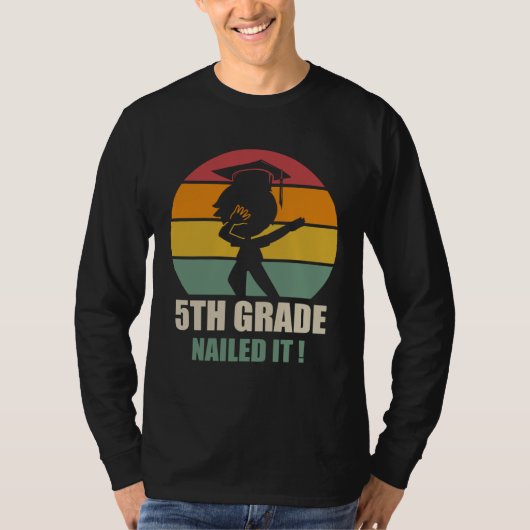 T-shirt 5Th Grade Nailed It  Graduation Dab 2021 (Devant)