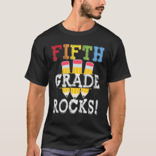 T-shirt 5th Grade Rocks Back To School Student Kid Teacher
