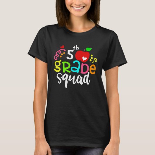 T-shirt 5th Grade Squad Fifth Grade Team Back To School (Devant)