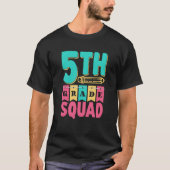 T-shirt 5Th Grade Squad Pupil School Grader Class 5 Five F (Devant)