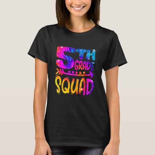 T-shirt 5th Grade Squad Teacher Student First Day Of Schoo (Devant)