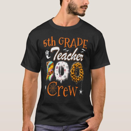 T-shirt 5th Grade Teacher Boo Crew  Teachers Halloween Cos (Devant)
