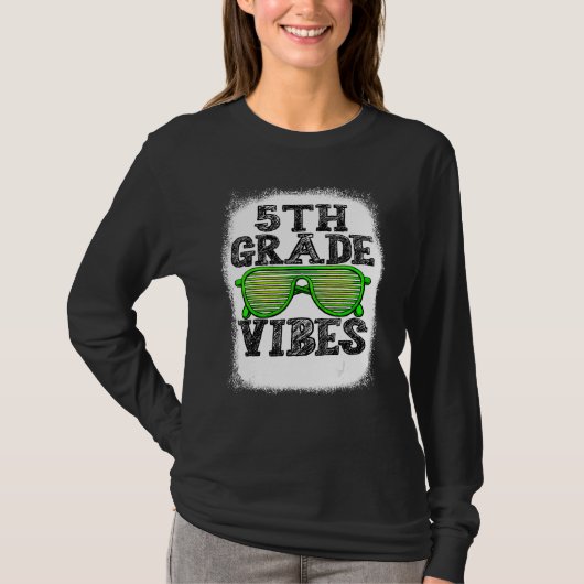 T-shirt 5th Grade Vibes 5th Grade Back To School Boys Kids (Devant)