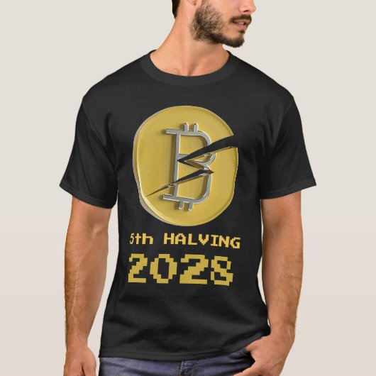 T-shirt 5th Halving Bitcoin 2028 Crypto Halvenings (Devant)