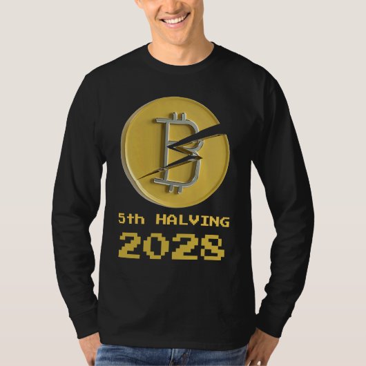 T-shirt 5th Halving Bitcoin 2028 Crypto Halvenings (Devant)
