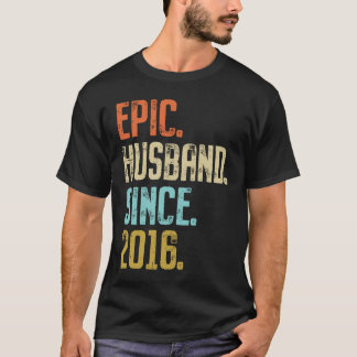 T-shirt 5th Wedding Anniversary For Him Epic Husband Since