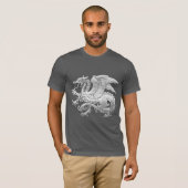 T-shirt [600] Dragon islandais, Landvættir [argent] (Devant entier)