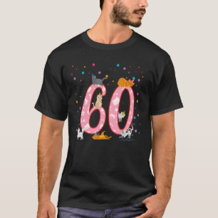 T-shirt 60 Anniversaire Cute Cats Love 60e Anniversaire Pl