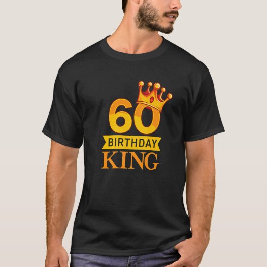T-shirt 60 Anniversaire Roi Roi Couronne Anniversaire (Devant)