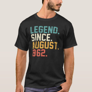T-shirt 60 ans 60e anniversaire Hommes légende depuis août