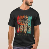 T-shirt 60 Ans Cadeau Awesome Depuis Août 1963 60Th Bi (Devant)