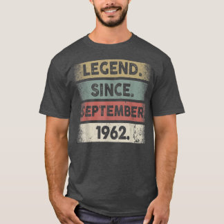T-shirt 60 Ans Cadeaux Légende Depuis Septembre 1962 60t