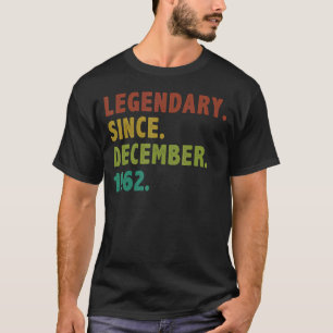 T-shirt 60 ans de légende depuis décembre 1962 60e naissan
