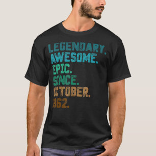 T-shirt 60 ans de légende depuis octobre 1962 60e annivers