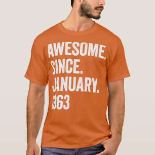 T-shirt 60 ans d'émerveillement depuis janvier 1963 60e an