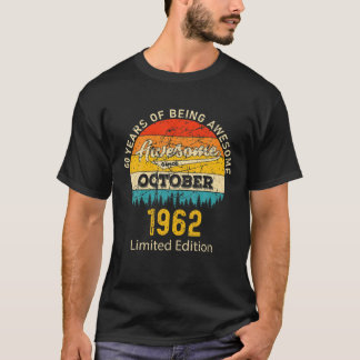 T-shirt 60 Ans Né En Septembre 1962 Vintage 60E Bi