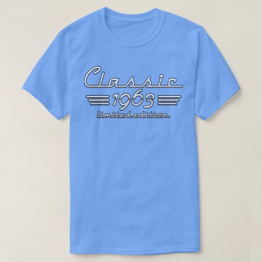 T-shirt 60 ans Vieux Cadeau Classique 1963 Edition Limitée (Design devant)