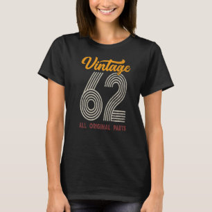T-shirt 60 ans Vintage 1962 60e anniversaire Décoration