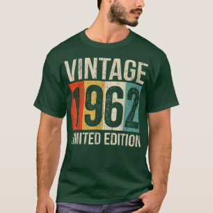 T-shirt 60 ans Vintage 1962 Limited Edition 60e Bir