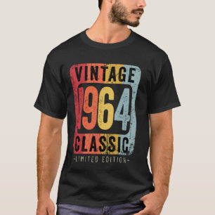 T-shirt 60 ans Vintage 1964 60e anniversaire Décoration