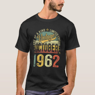T-shirt 60 ans Vintage octobre 1962 60e Anniversaire
