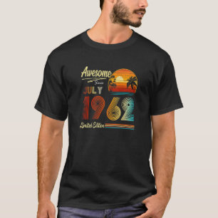 T-shirt 60 E Anniversaire 60 Ans Awesome Depuis Juillet 19