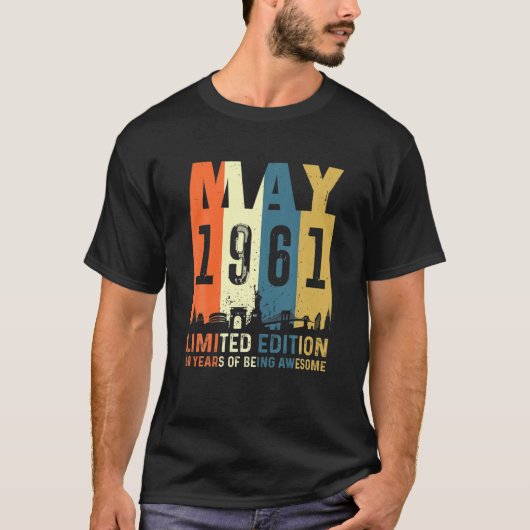 T-shirt 60 Édition Limitée, Fabriquée En Mai 1961 60E Anni (Devant)