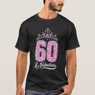 T-shirt 60 et Fabuleux 60e anniversaire Diamond Crown Femm
