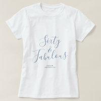 60 Fabuleux Blue Custom Name 60th Birthday Gift