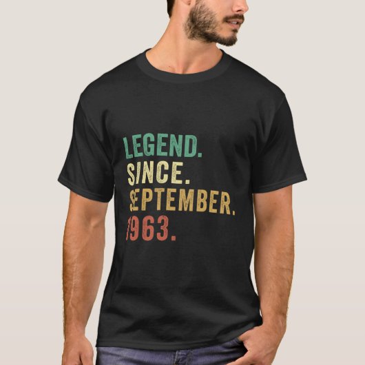 T-shirt 60 Légende Depuis Septembre 1963 60E (Devant)
