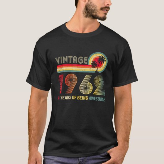 T-shirt 60E Anniversaire 1962 60 Ans D'Être Un Magnifique (Devant)