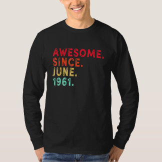 T-shirt 60e anniversaire 60 ans étonnant depuis juin 1961