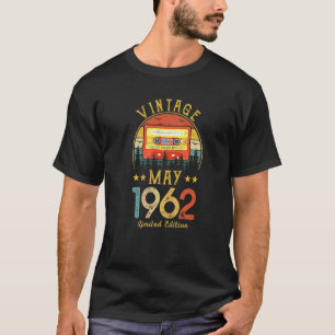 T-shirt 60e anniversaire 60 ans Vintage mai 1962 Rétro