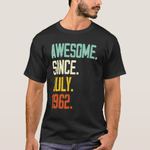 T-shirt 60e anniversaire Awesome depuis Juillet 1962 60 an