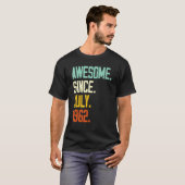 T-shirt 60e anniversaire Awesome depuis Juillet 1962 60 an (Devant entier)