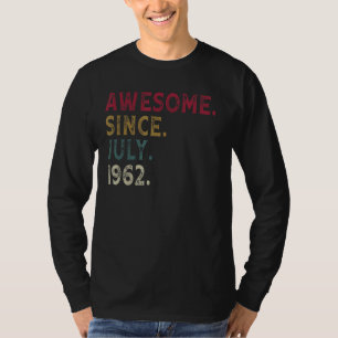 T-shirt 60e anniversaire Awesome depuis Juillet 1962 60 an