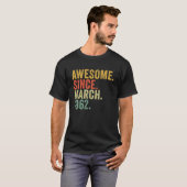 T-shirt 60E Anniversaire Awesome Depuis Mars 1962 Pour 60 (Devant entier)