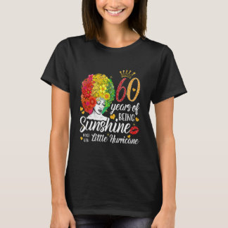 T-shirt 60e anniversaire Black Girl 60 ans Sunshine Hurric