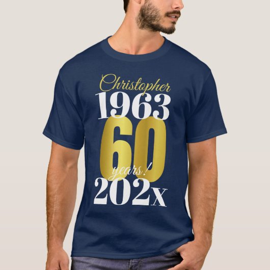 T-shirt 60e anniversaire Dates spéciales (Devant)
