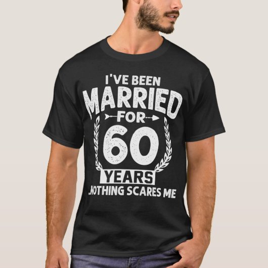 T-shirt 60e anniversaire de mon mariage 60 ans (Devant)