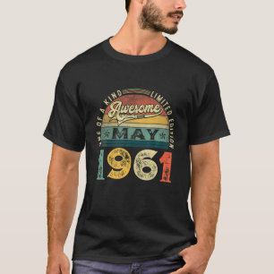 T-shirt 60E Anniversaire Décorations Mai 1961 Hommes Femme