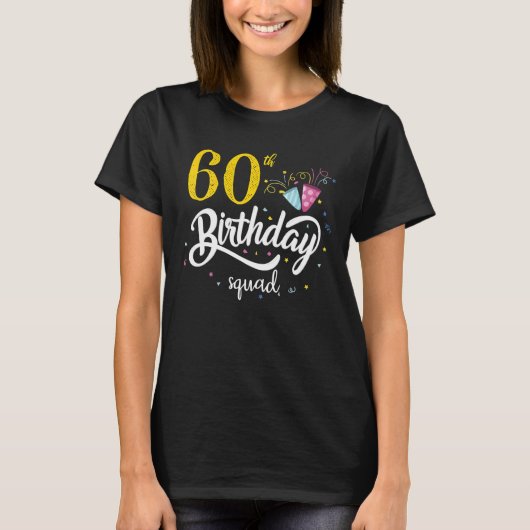 T-shirt 60e Anniversaire Escouade 60 Groupe d'équipage de (Devant)