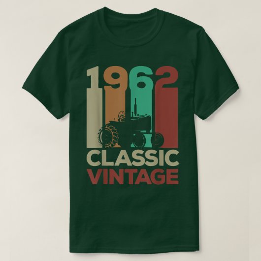 T-shirt 60e anniversaire Fermier 1962 Retro Vintage (Design devant)