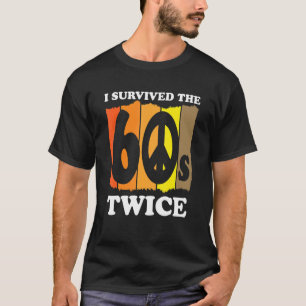 T-shirt 60e Anniversaire Hippie Symbole de Paix I Survived