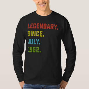 T-shirt 60e anniversaire Légendaire depuis juillet 1962 60